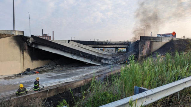 Section Of I-95 In Philadelphia Collapses After Tanker Fire 