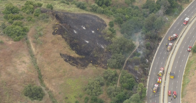 LA County fire crews respond to Baldwin Hills brush fire - CBS Los Angeles