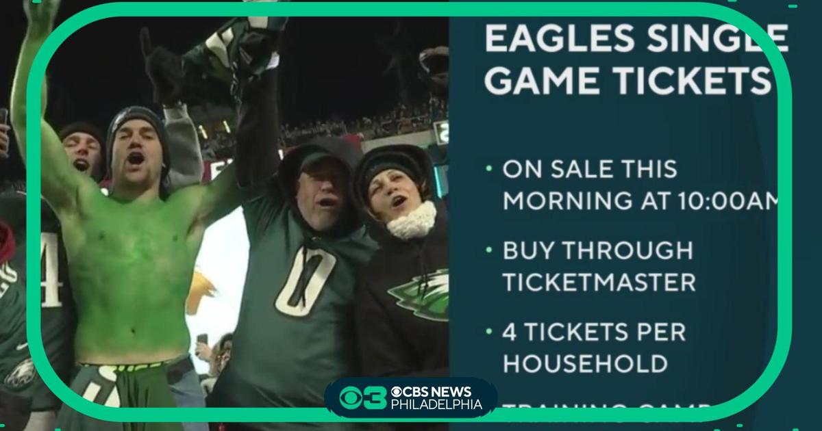 Eagles singlegame tickets go on sale Tuesday CBS Philadelphia
