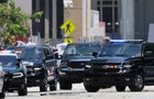 Former U.S. President Donald Trump arrives at the Wilkie D. Ferguson Jr. United States Courthouse 