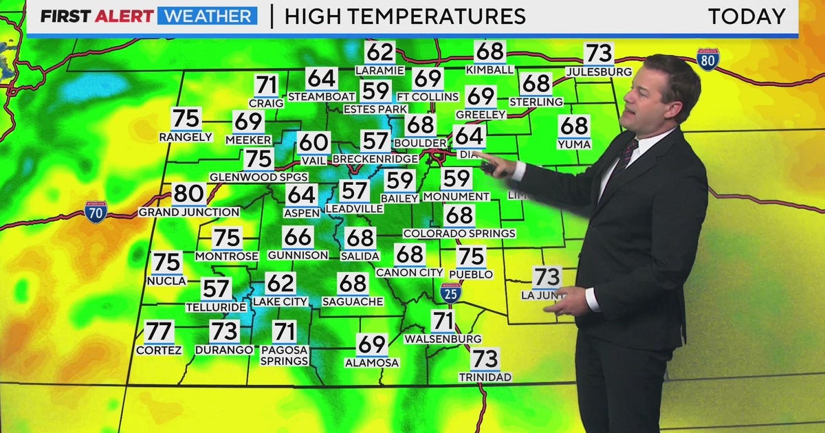 Scattered showers and a few thunderstorms continue - CBS Colorado