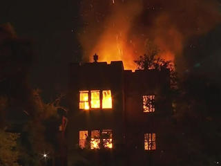 Vacant Emerson High School building gutted by fire in Gary