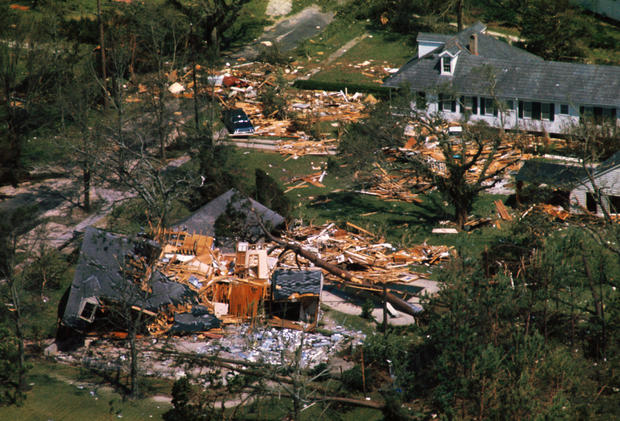 Damage Left by Hurricane Camille 