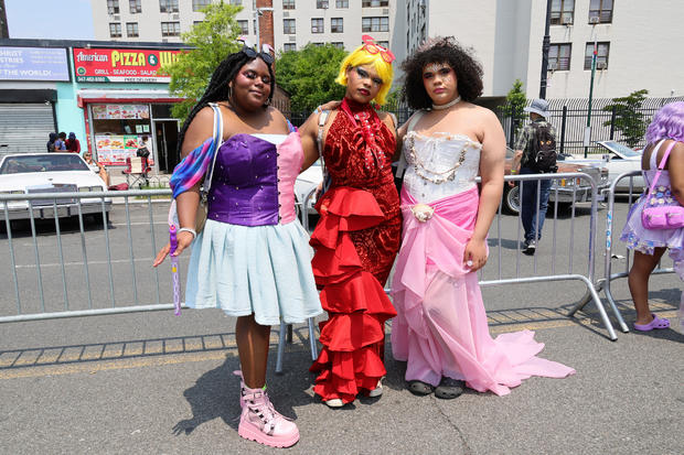 Parade participants during the 2023 Mermaid Parade at Coney Island on June 17, 2023 in New York City. 