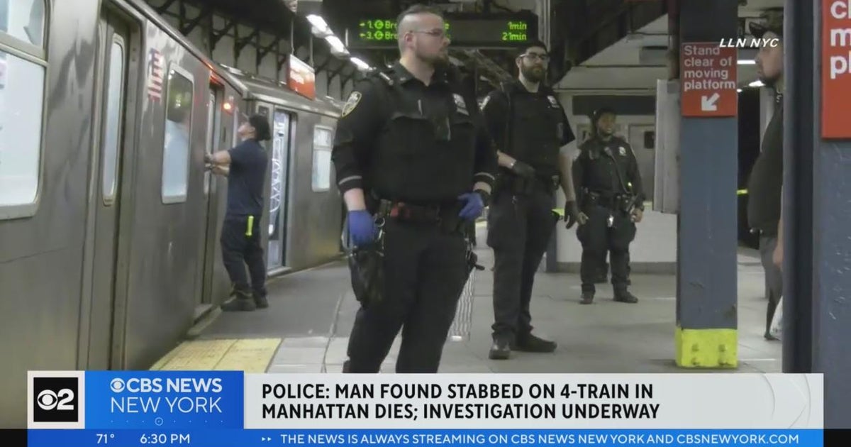 Police: Man found stabbed on 4 train in Manhattan dies - CBS New York