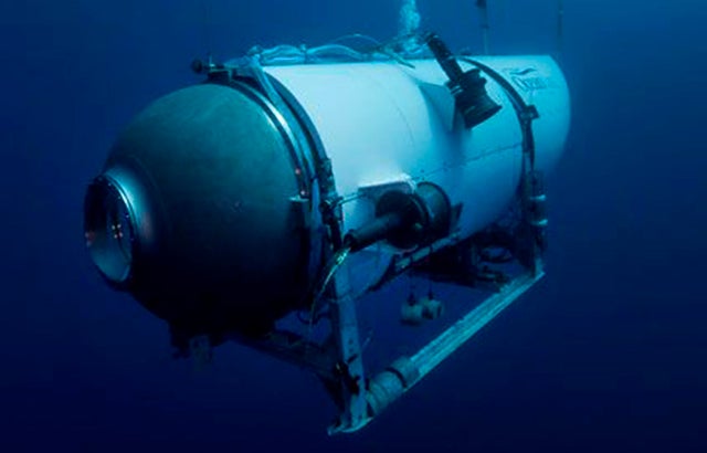 This undated photo provided by OceanGate Expeditions in June 2021 shows the company's Titan submersible. 