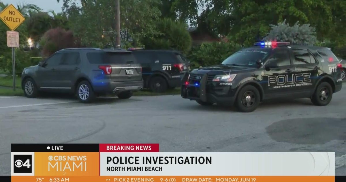 Police conduct death investigation in North Miami Beach - CBS Miami