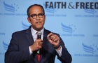 Will Hurd speaks at a gathering of Republican voters in Iowa 