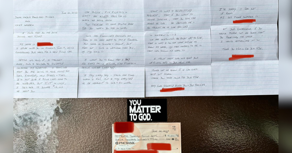 Anonymous donor gives 12,000 to Koppel police for new cruiser after