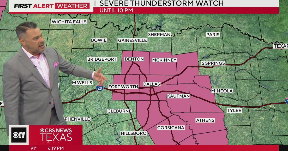 Severe thunderstorm watch issued for parts of North Texas - CBS Texas