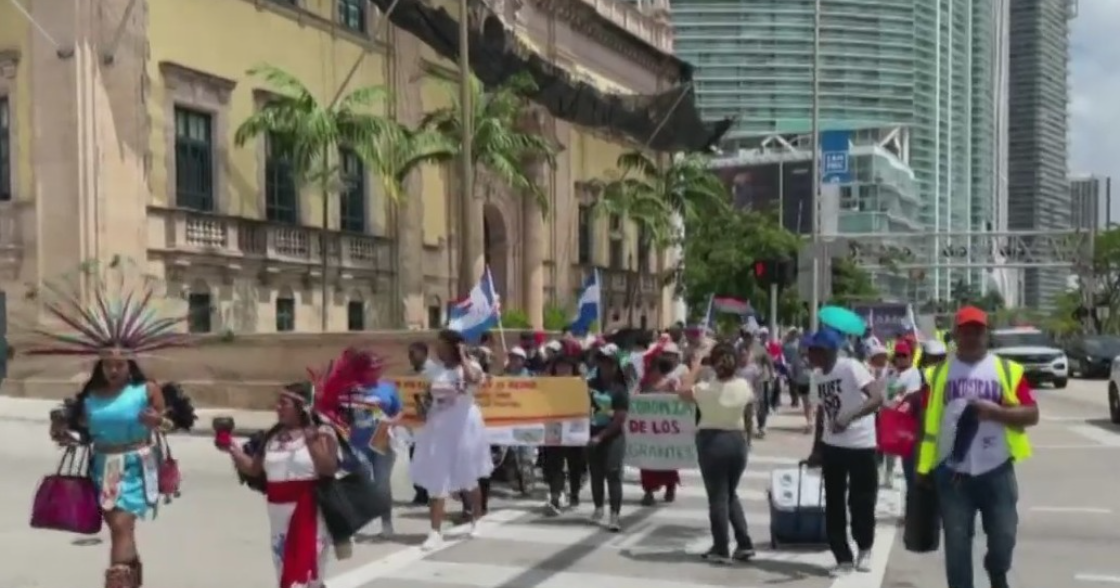 Immigration legal rights advocates took to streets of Miami to protest Senate Bill 17-18 Immigration legal rights advocates took to streets of Miami to protest Senate Bill 17-18