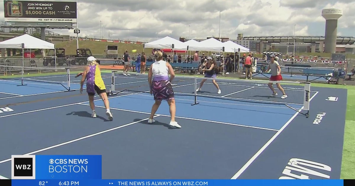 Pickleball tournament held at Patriot Place in Foxboro CBS Boston