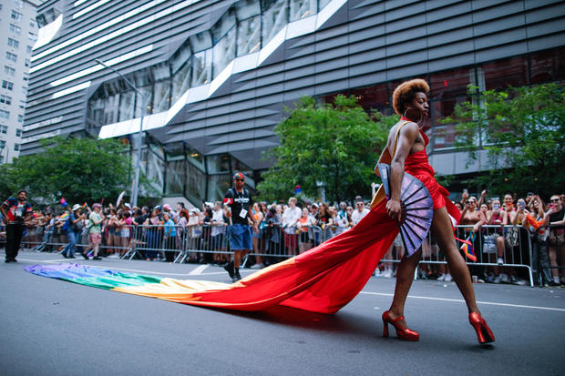 People participate in the Annual New York Pride March on June 25, 2023 in New York City. 