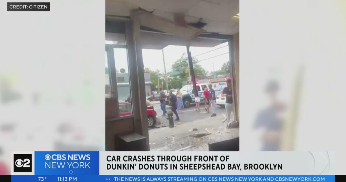 Driver crashes through front of Brooklyn Dunkin' Donuts CBS New York