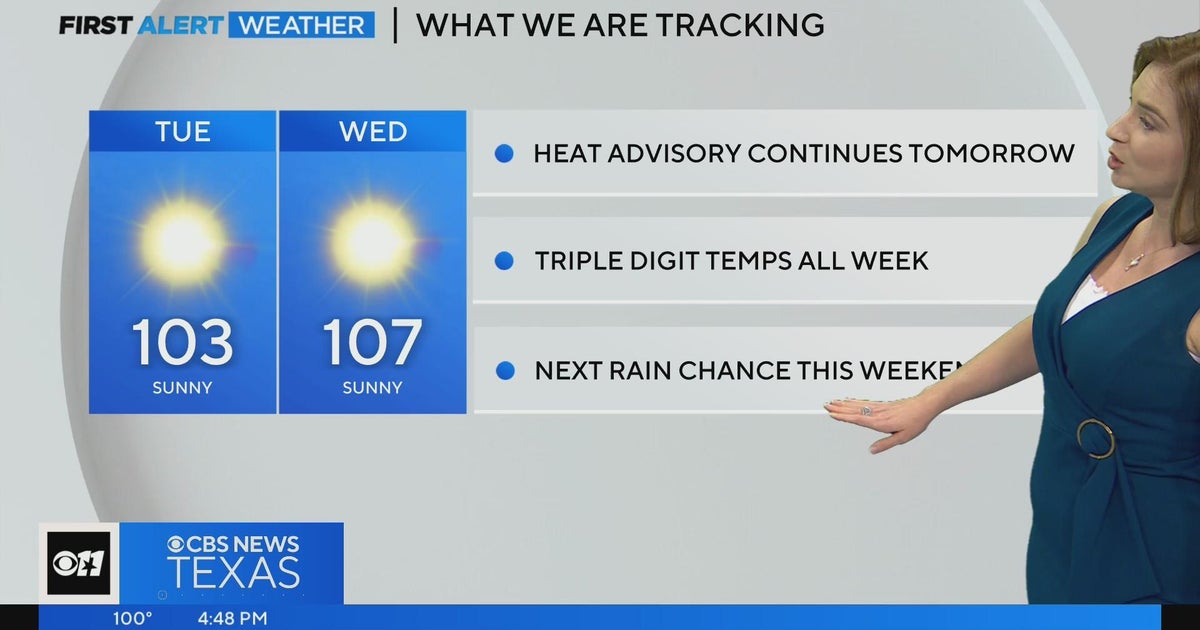 Expect triple digit heat all week in North Texas - CBS Texas