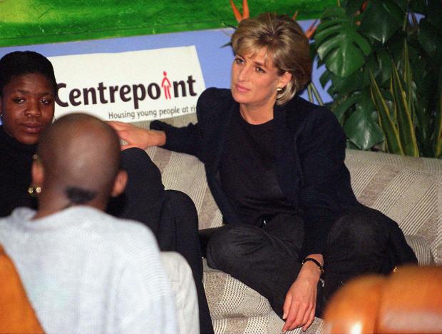 FILE PHOTO Princess Diana at Homeless Charity 