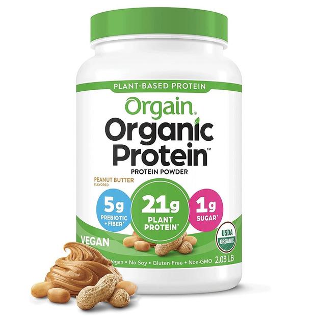 Orgain Organic Vegan Protein Powder, Peanut Butter 