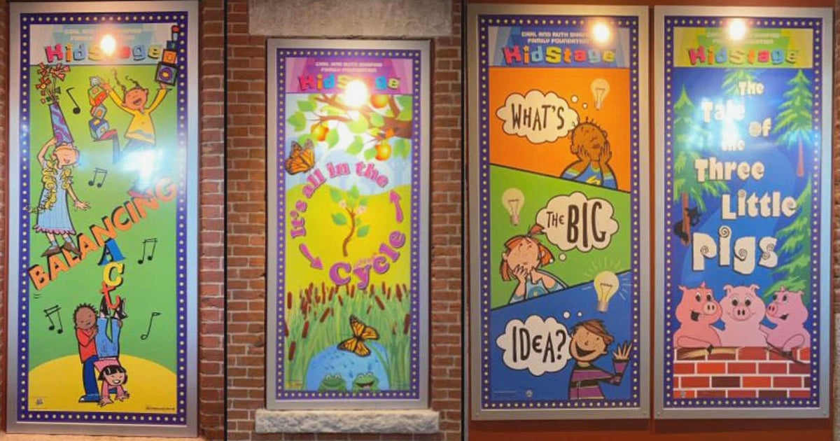 Art contest winners showcase posters outside Boston Childrens Museum theater Art contest winners showcase posters outside Boston Childrens Museum theater