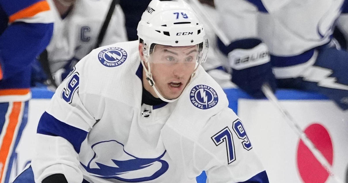 Tampa Bay Lightning's Ross Colton in action during the first
