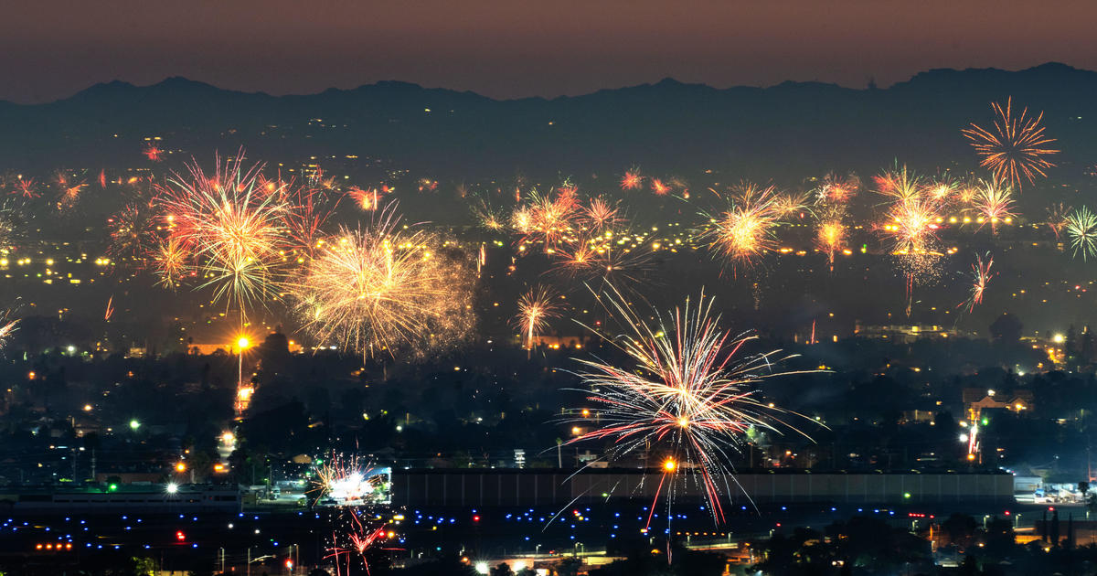 Watching the Dodgers and Fireworks on 4th of July 