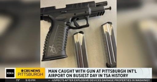 Man stopped with gun at Pittsburgh International Airport on busiest day ...