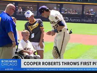 Milwaukee Brewers Honor 8-Year-Old Paralyzed in Highland Park Shooting
