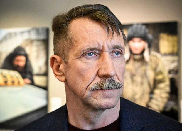 Viktor Bout poses during the opening of an art exhibition in Moscow on March 7, 2023. 