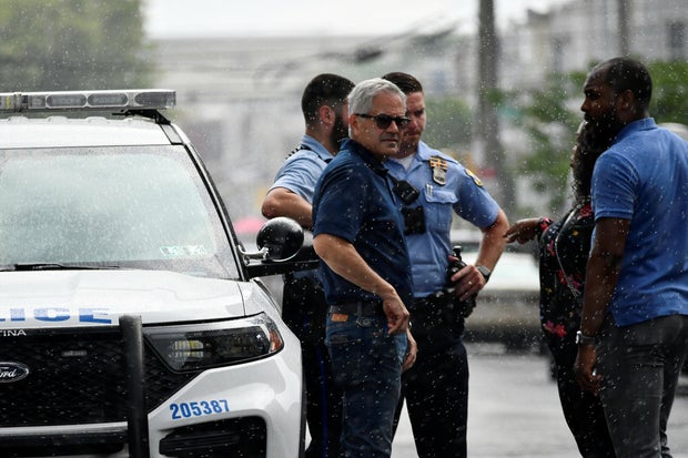 Day after a mass shooting in the Kingsessing section of southwest Philadelphia.