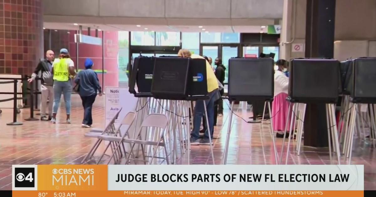 Judge blocks element of new election law, set again for DeSantis administration