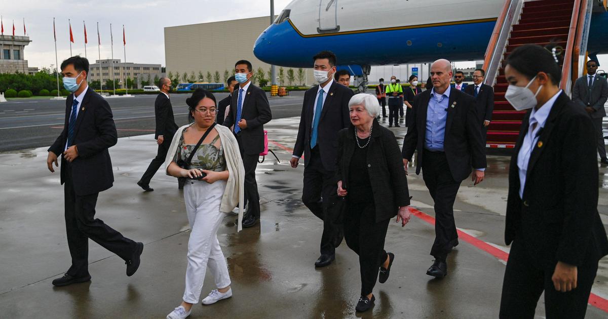 Yellen lands in Beijing for high-stakes meetings with top Chinese officials