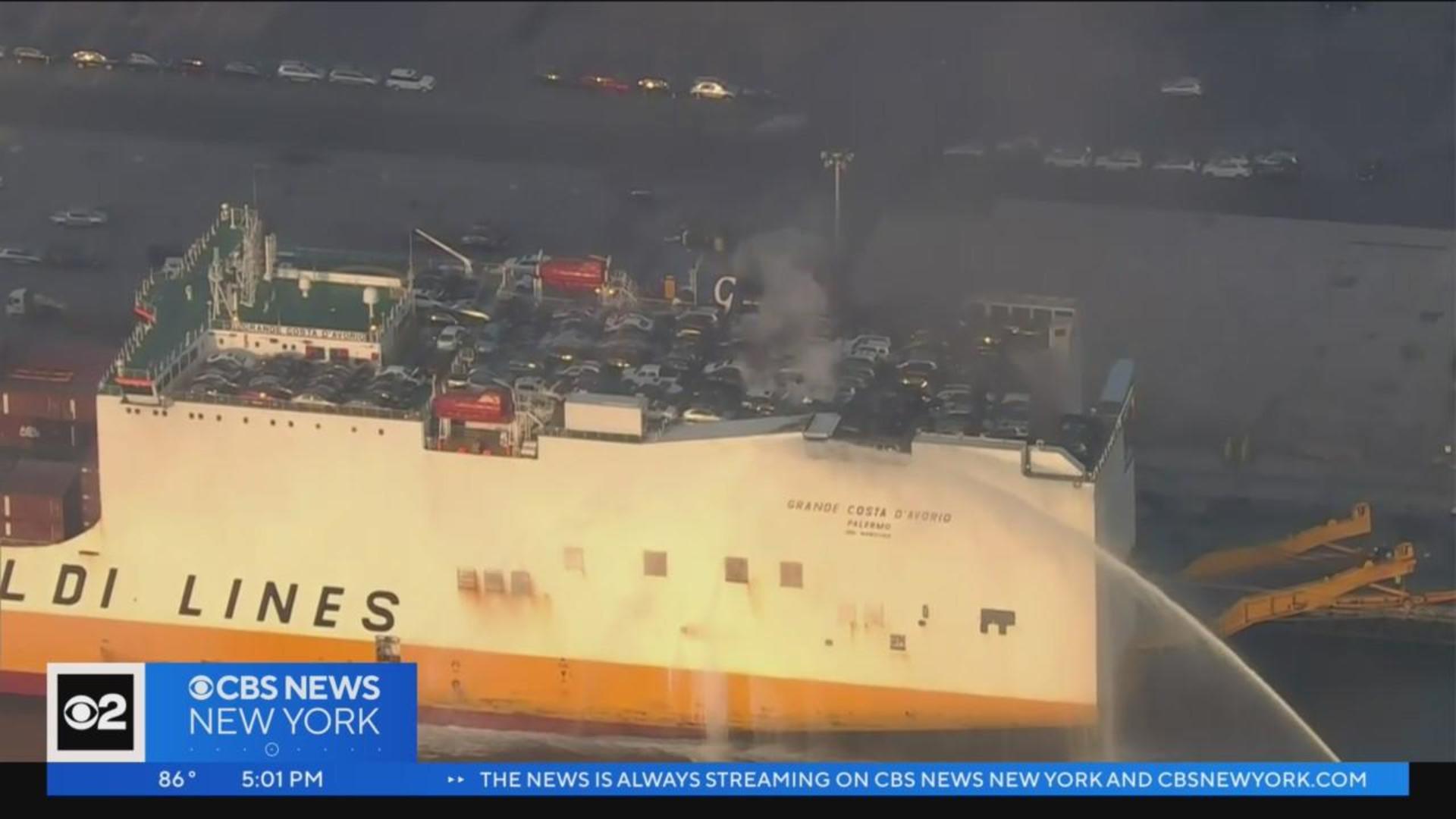 Port Newark channel reopens for business after deadly cargo ship fire 