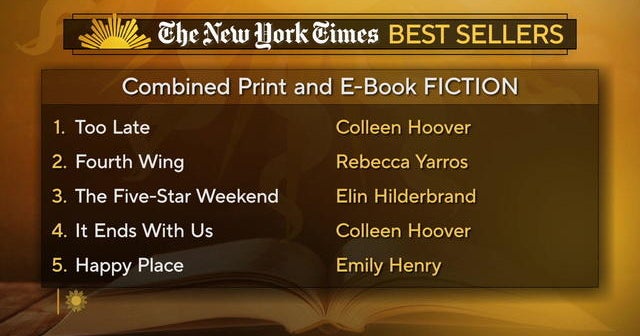 new-york-times-bestseller-lists-july-cbs-news