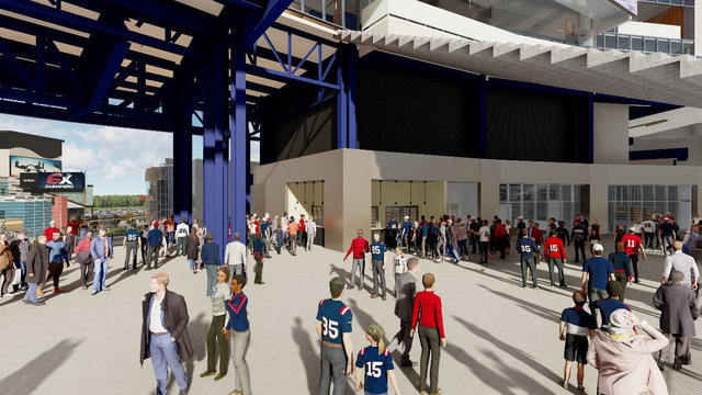 Gillette Stadium's new towering north end zone lighthouse shines above  major new entrance, gigantic video board and enhanced F&B options