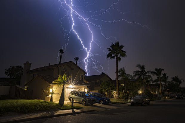 Lightning Storm In San Diego Area 