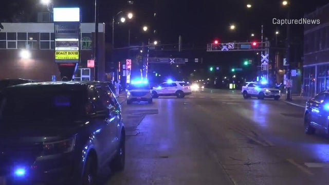 Flashing Lights on Police Car 