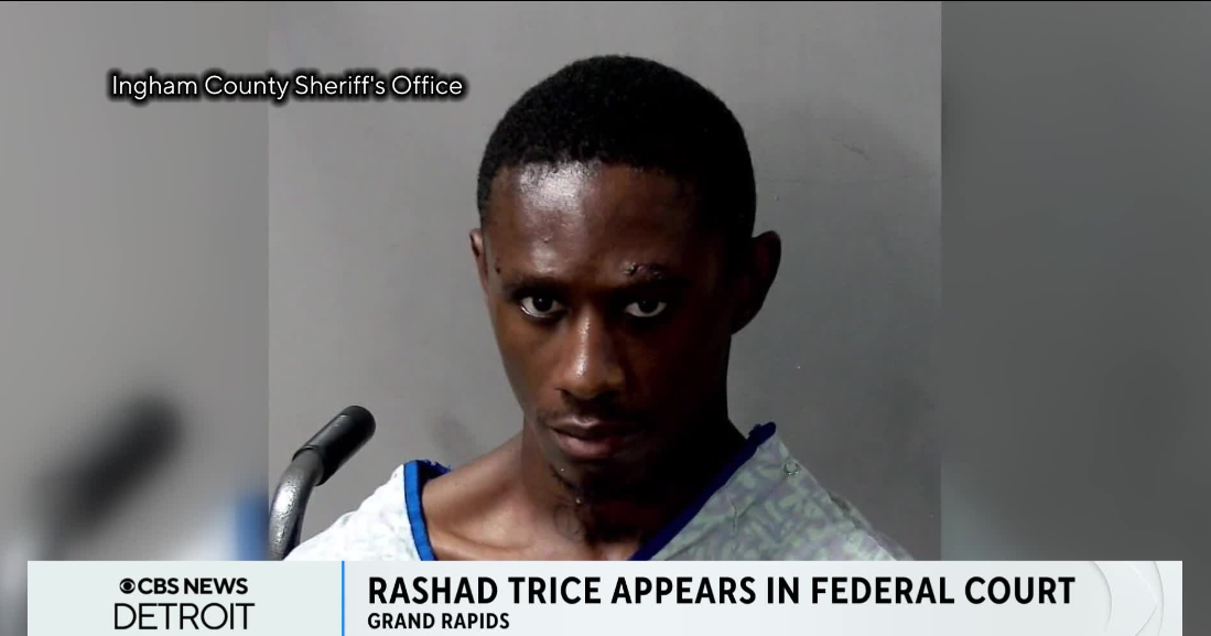 Rashad Trice appears in federal court in Grand Rapids - CBS Detroit