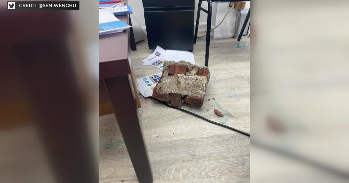 Mou Hu accused of throwing brick through window at State Sen. Iwen Chu