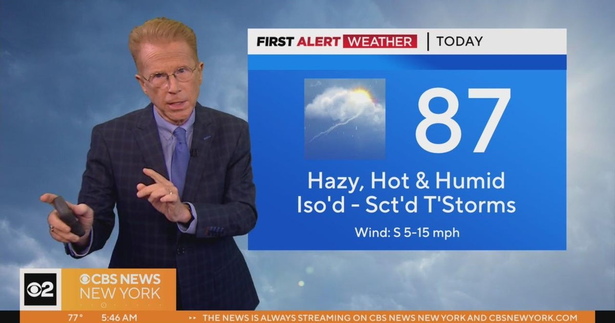 First Alert Weather: Hazy, hot and humid - CBS New York