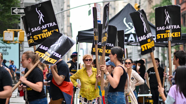 SAG-AFTRA Members Join The Picket Line In New York City 