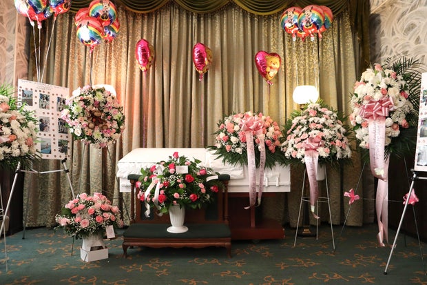 Anadith Danay Reyes Alvarez's casket.