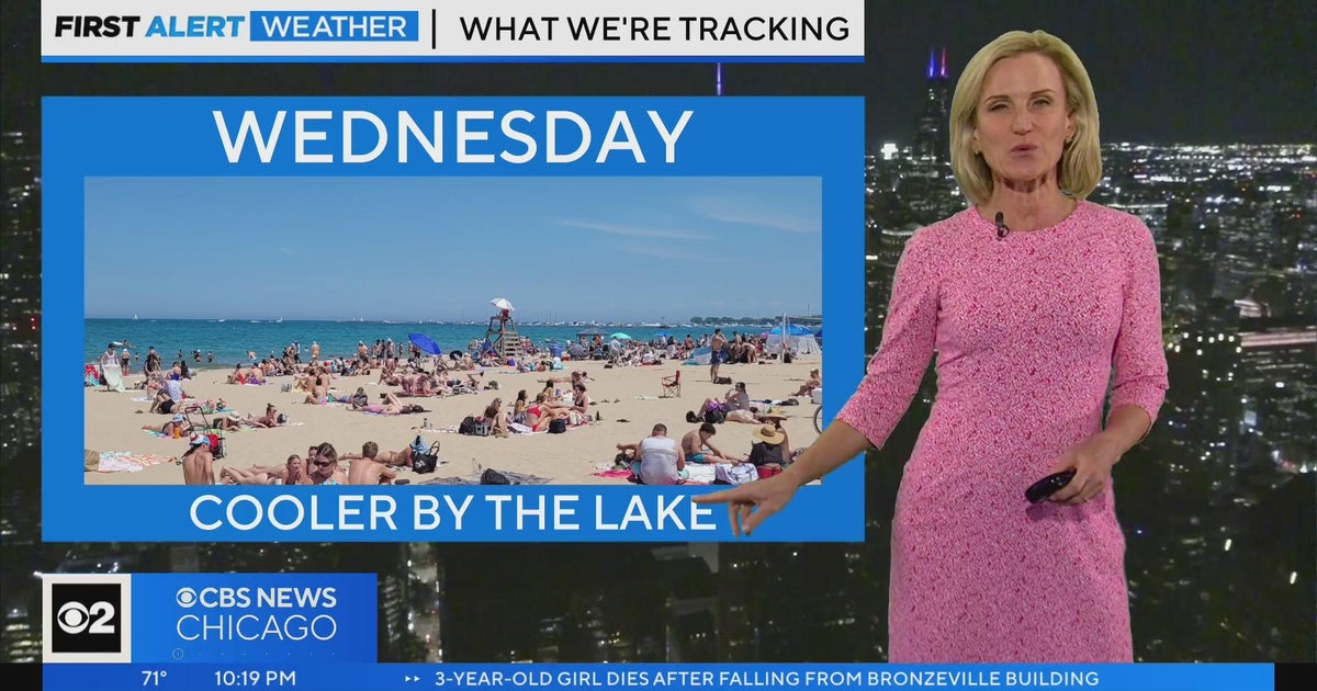 Chicago First Alert Weather: Cooler by the lake Wednesday - CBS Chicago