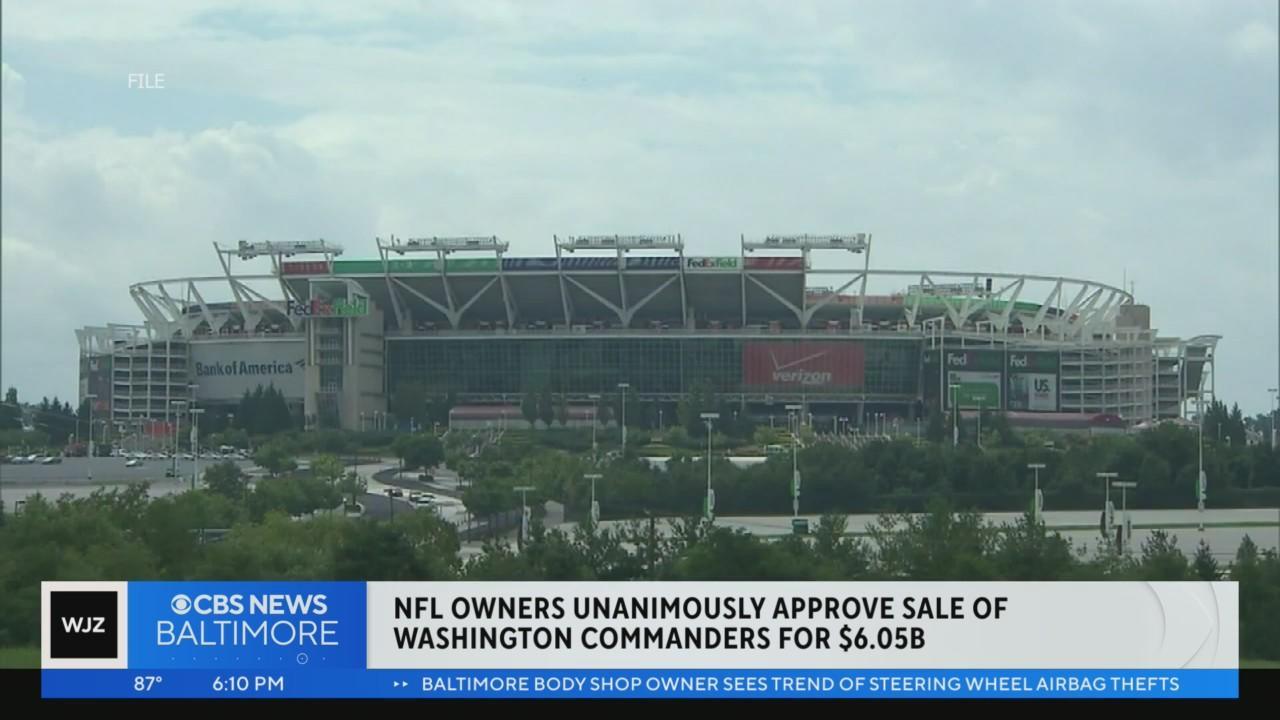 NFL owners approve $6.05 billion sale of Washington Commanders to