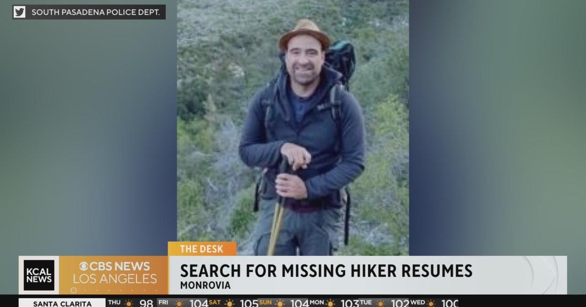 Monrovia search for missing hiker resumes - CBS Los Angeles