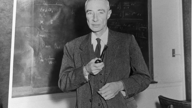 Robert Oppenheimer At Blackboard 