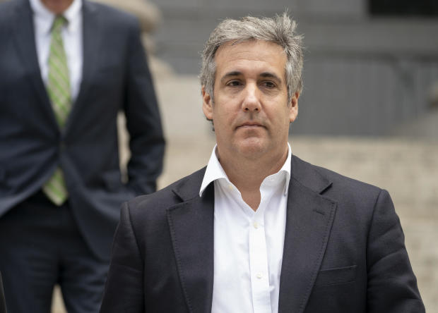 Michael Cohen leaves Manhattan civil court during  a lunch break on July 7, 2023. 