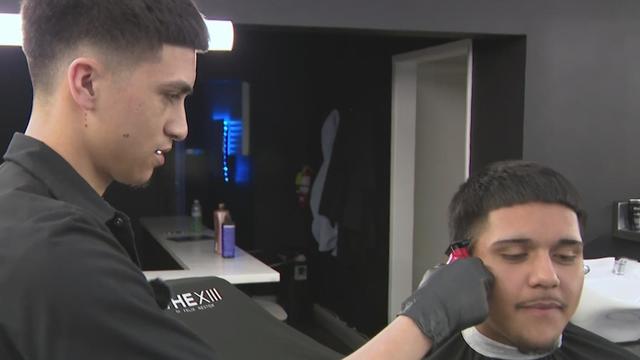 Barber gives customer 'the Edgar' haircut 
