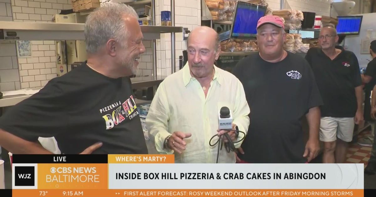 Where's Marty? At Box Hill Pizzeria & Crab Cakes in Abingdon CBS