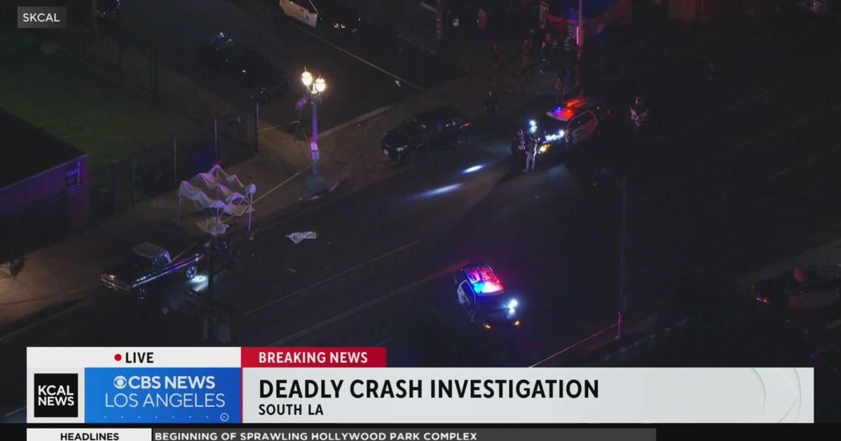 LAPD investigates deadly crash in South LA - CBS Los Angeles