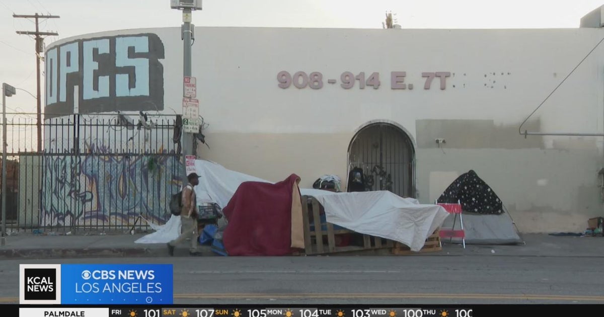 LA city leaders announce boost in funding for homeless housing - CBS ...