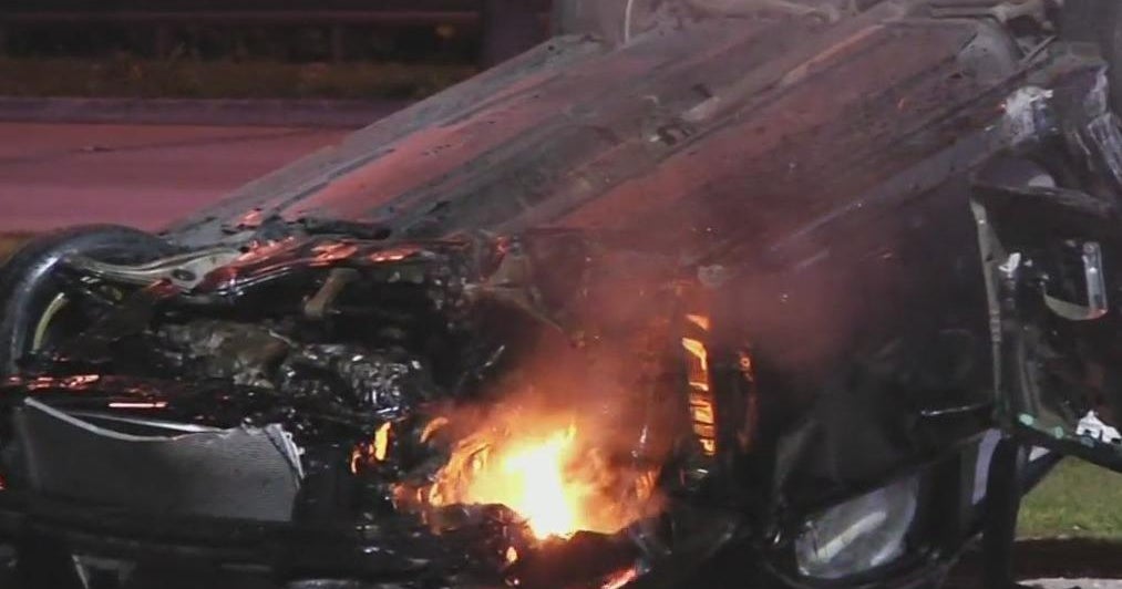 Police: Two individuals in custody just after rollover crash in Miami-Dade Police: Two individuals in custody just after rollover crash in Miami-Dade
